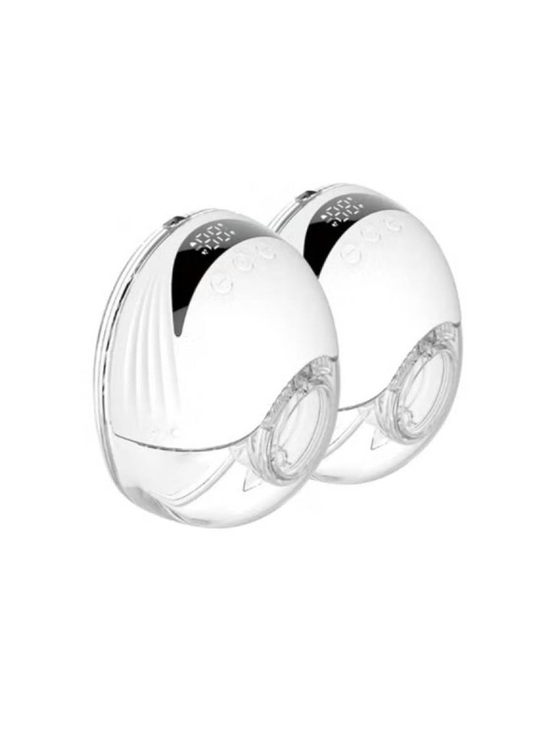 AROAQ Wearable Electric Breast Pump Hands Free Milk Extractor with LED Display Four Modes and Twelve Levels Two Pieces - Image 1