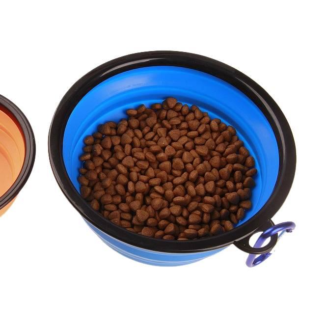 Portable Silicone Pet Bowl with Collapsible Design Portable Travel Silicone Build and Travel Outdoor Use for dogs cats travel walks and outdoor feeding Green finish - Image 5