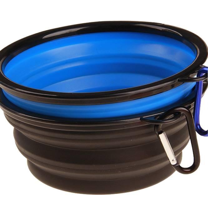 Portable Silicone Pet Bowl with Collapsible Design Portable Travel Silicone Build and Travel Outdoor Use for dogs cats travel walks and outdoor feeding Green finish - Image 2
