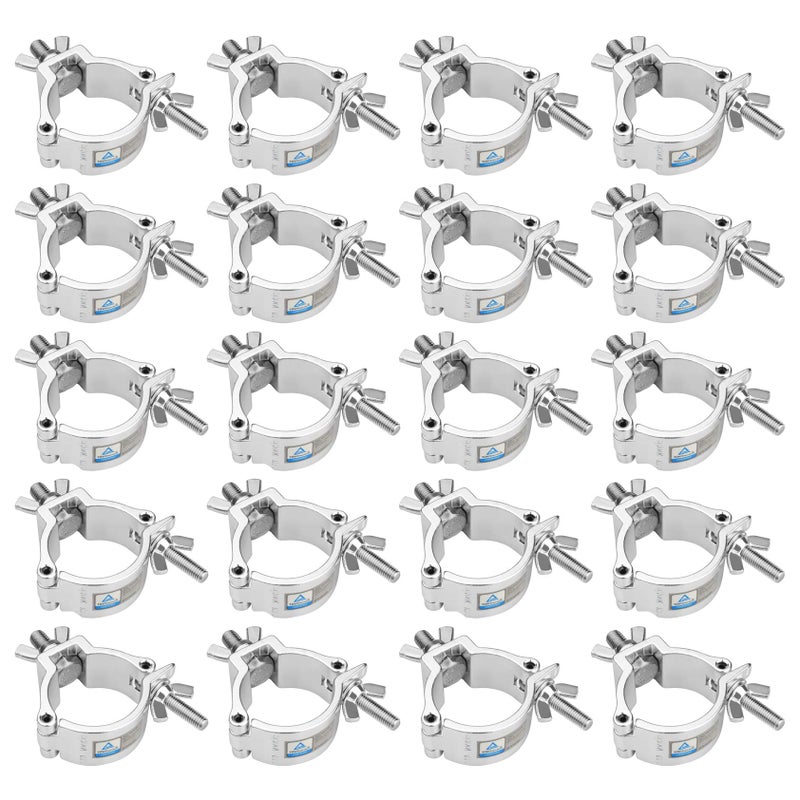 GBGS 20 Pack 2"Truss lighting Clamps, Aluminum O-Clamp Stage Lighting Moving Head Light Par Light Spotlight,Max Load 220 LB,TUV Certificated - Image 1