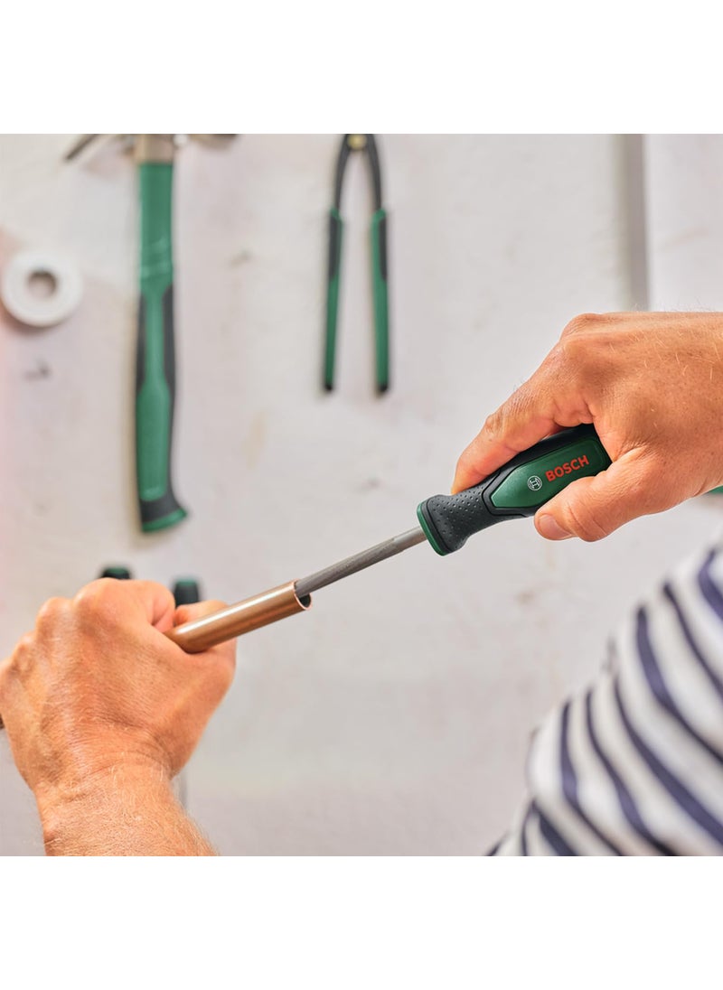 BOSCH Bosch 5Piece File Set 200Mm Durable Carbon Steel Files with Ergonomic Handles Perfect for Metal Crafting Deburring and Smoothing Surfaces  - Image 3