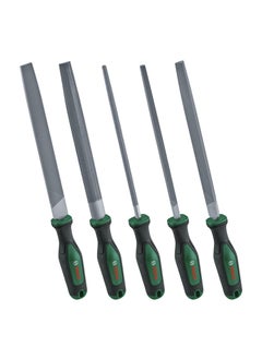 BOSCH Bosch 5Piece File Set 200Mm Durable Carbon Steel Files with Ergonomic Handles Perfect for Metal Crafting Deburring and Smoothing Surfaces  - Image 1