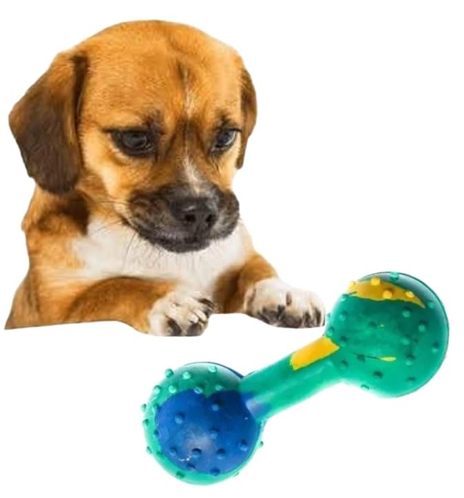 swacch Siberian Husky Dog Shampoo + Dumbbell Toy I Durable Rubber Dog Toy for Chewing I Playing,Teeth Cleaning & Training Toy I Combo Pack I 1 Litre Neem Alovera - Image 3