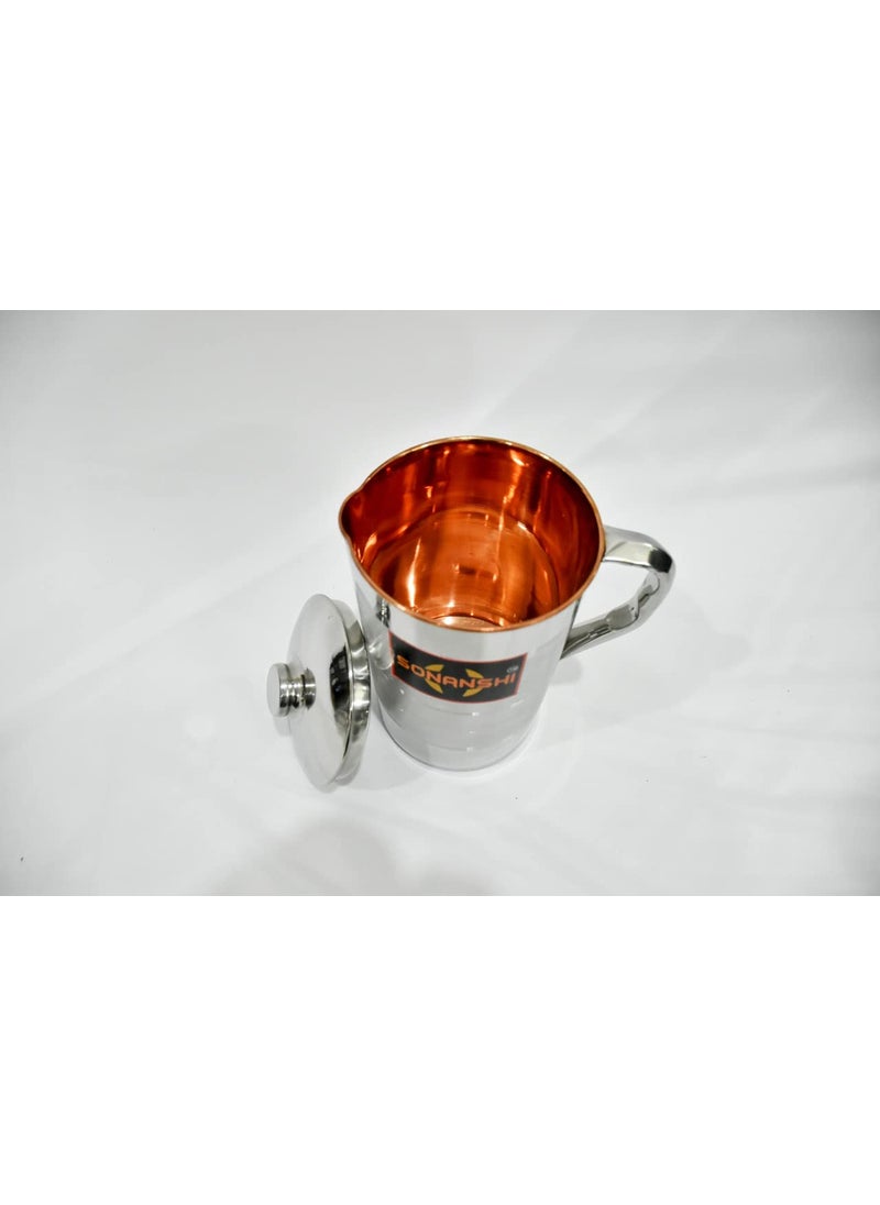 Sonanshi Sonanshi 15 Litre Copper Steel Water Jug Pitcher with Stainless Steel Outer and Inside Pure Copper Luxury Steel Copper Water JugPitcher 15 Litre for Office use and Home  - Image 4