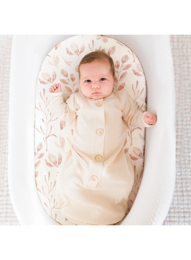 GRSSDER Stretchy Ultra Soft Fitted Bassinet Sheet Set 3 Pack, Universal Fit for Bassinets Baby Cradle Moses Basket Oval Rectangle Mattress Safe and Snug, Beautiful Blush Pink Floral and Cute Animals Print - Image 5