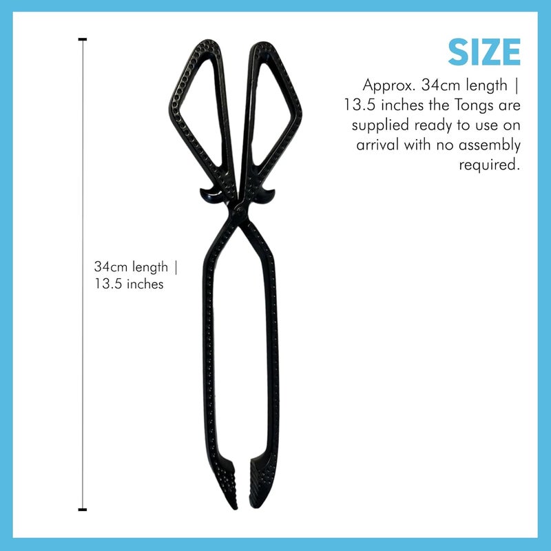 Thorness Metal Log and Coal Tongs for Fireside, Fireplace, Chimenea, Firepit, Pizza Oven, Indoor and Outdoor Fire - Poker for Log Burner - Image 4