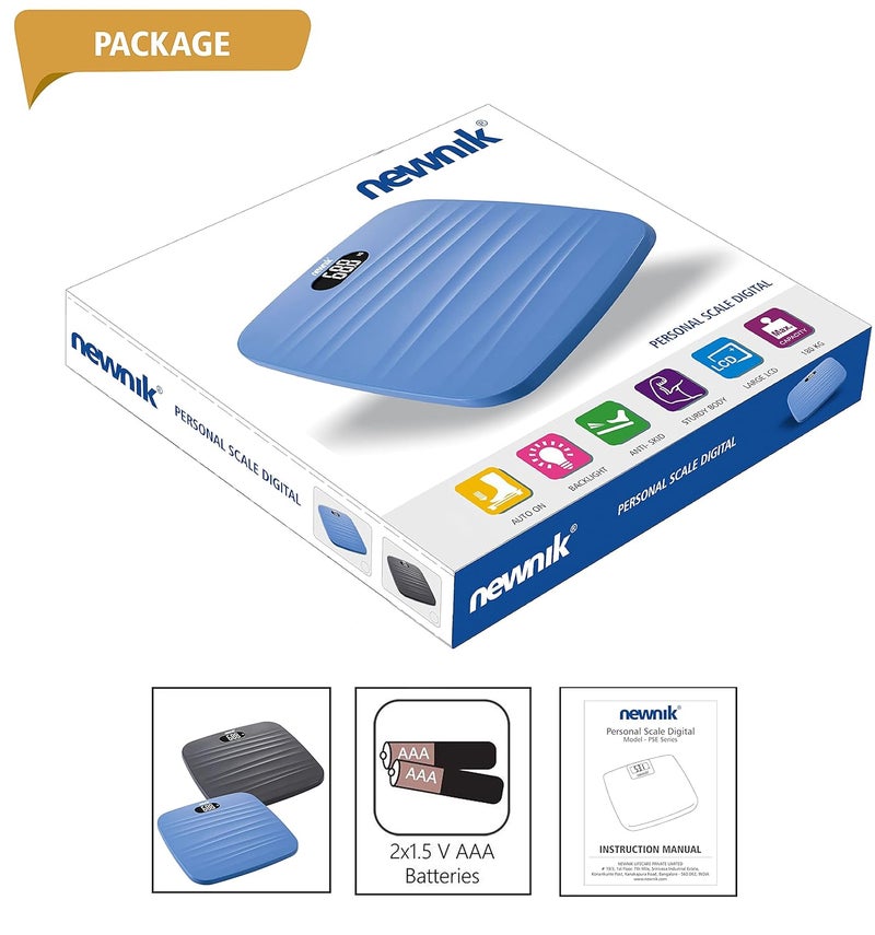Newnik PSE201 Digital Personal Body Weighing Scale, Strong & Best ABS Build Electronic Bathroom Scales & Weight Machine for Home, Clinic, Hospital, Gym, Fitness centre with 1 Year Warranty - Image 5
