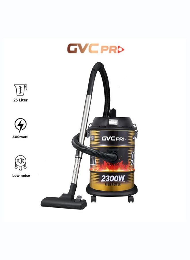 gvc pro gvc_pro GVC Pro Drum Vacuum Cleaner 25 L, 2300 W, Black & Gold 25 L 2300 W GVCV-2450 Gold 25 L 2300 W GVCV-2450 Gold - Image 1