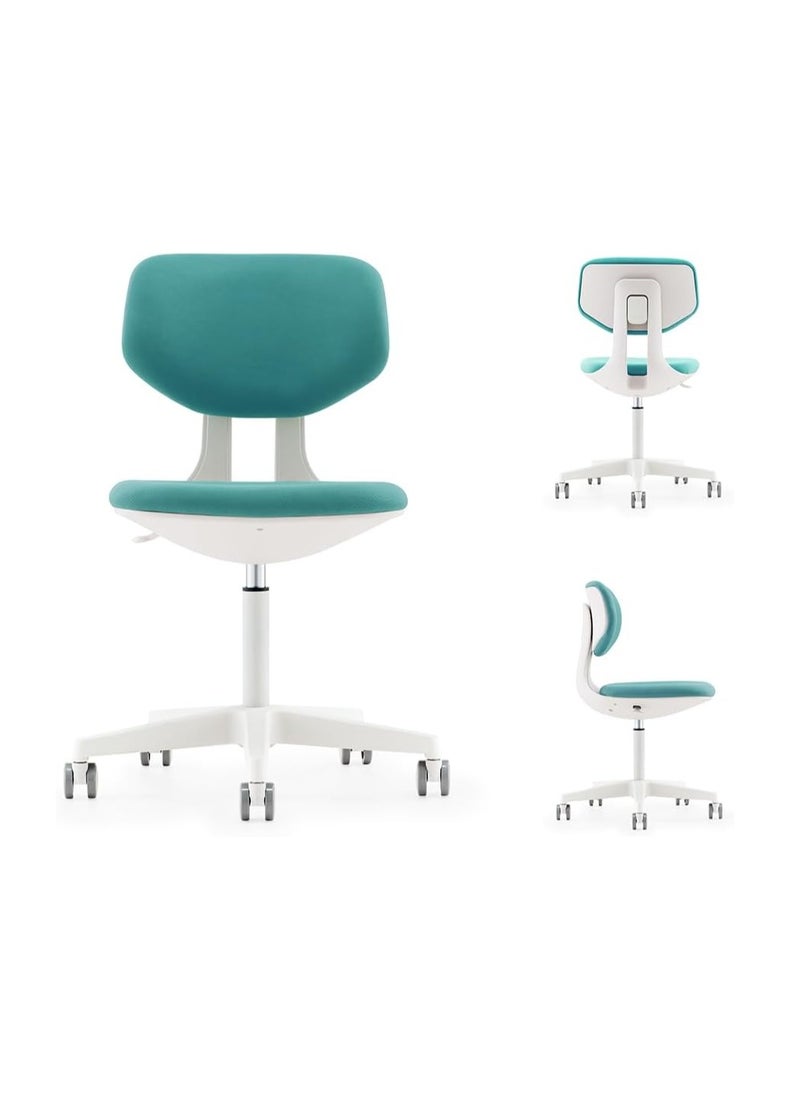 NAVODESK - NAVO Pluto Compact Home Office Desk Chair Small Study Chair Adjustable Low Back Computer Task Chair Height Adjustment Lake Green Low-Rise - Image 1