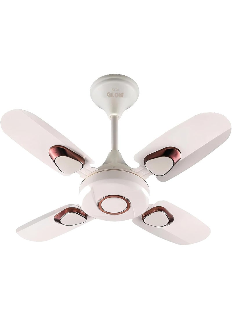 GS GLOW GALAXY SPARK ROXASTER 600 mm 4 Blade Ceiling Fan Ultra High Speed ivory Pack of 1 