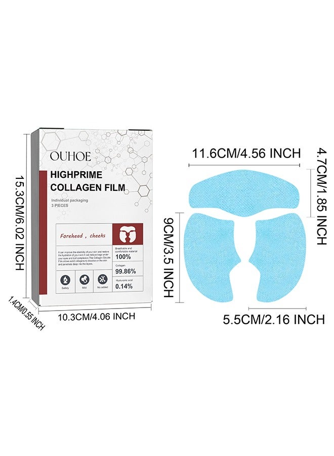 OUHOE Collagen Hydrating Film, Melting Mask Pure Collagen Films For Face, Boosts Moisture Soluble Collagen Film Firm Skin And Prevents Fine Lines（1 Boxs） - Image 2