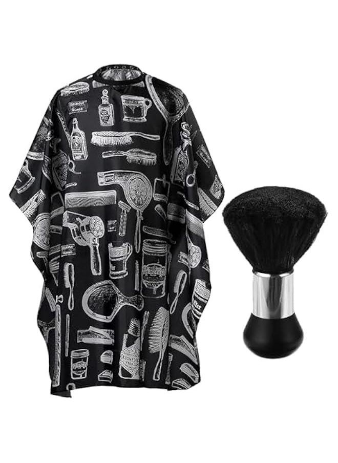 MOXO Hair Cutting KitsProfessional Hair Cutting Cape with Neck Duster BrushSalon Barber CapeHairdressing Accessories  - Image 1
