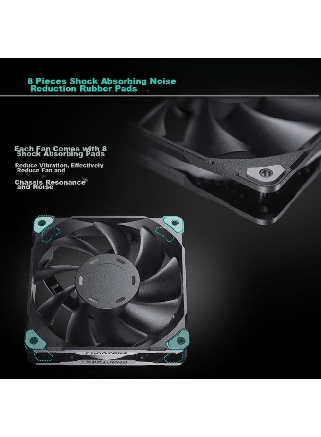 Phanteks M25 Black 12cm Desktop Case Cooling Fan X3 Pack - Image 3