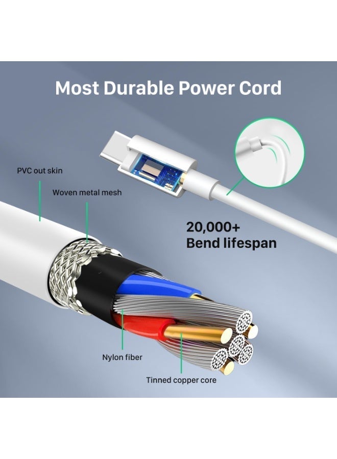 شاحن MacBook Pro بقدرة 96 واط، محول طاقة USB-C سريع الشحن مع كابل USB-C بطول 10 أقدام، متوافق مع MacBook Pro مقاس 16/15/14/13 بوصة وMacBook Air (2019–2024، M1 وM2 وM3) - Image 3