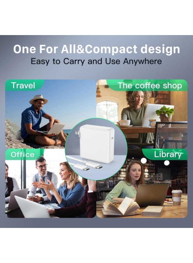 شاحن MacBook Pro بقدرة 96 واط، محول طاقة USB-C سريع الشحن مع كابل USB-C بطول 10 أقدام، متوافق مع MacBook Pro مقاس 16/15/14/13 بوصة وMacBook Air (2019–2024، M1 وM2 وM3) - Image 5