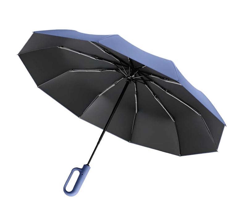 CONTACTS Ring Buckle Umbrella 2025 – Two Folding Travel Umbrella, Windproof, Automatic Open/Close, Compact for Rain & Sun - Image 2