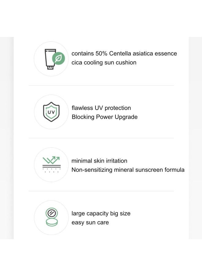 AHC Safe On Mild Sun Cushion SPF 50+ PA++++(25g + Refill) UV Protection Wrinkle Improvement Cooling & Soothing Care - Image 4