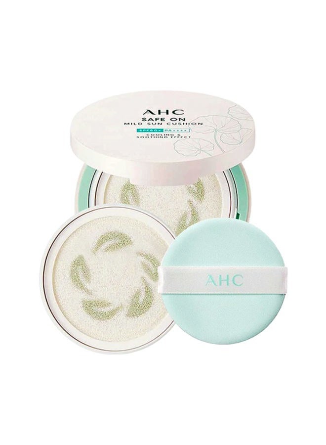 AHC Safe On Mild Sun Cushion SPF 50+ PA++++(25g + Refill) UV Protection Wrinkle Improvement Cooling & Soothing Care - Image 1