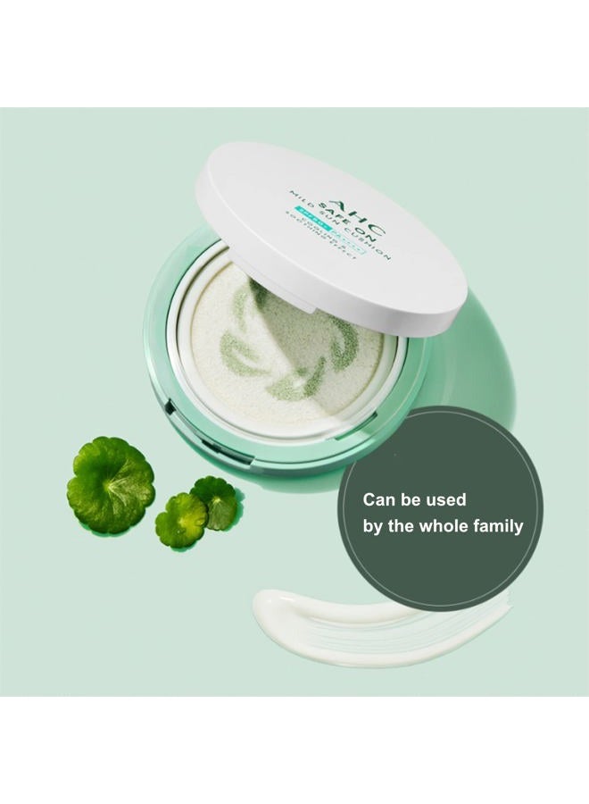AHC Safe On Mild Sun Cushion SPF 50+ PA++++(25g + Refill) UV Protection Wrinkle Improvement Cooling & Soothing Care - Image 5