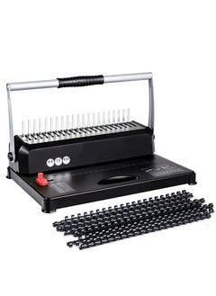 Binding Machines, 21-Holes, 450 Sheets, Comb Bind Machine Book Maker with 100 PCS 3/8'' Comb Binder Spines Starter Kit, Comb Binding Machine for Letter Size, A4, A5 or Smaller Sizes