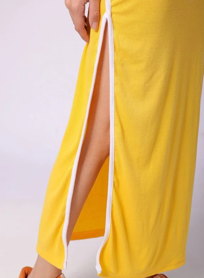 Freehand  Women Regular Fit Solid Square Neck Sleeveless Maxi Dress for Women | Best Price UAE