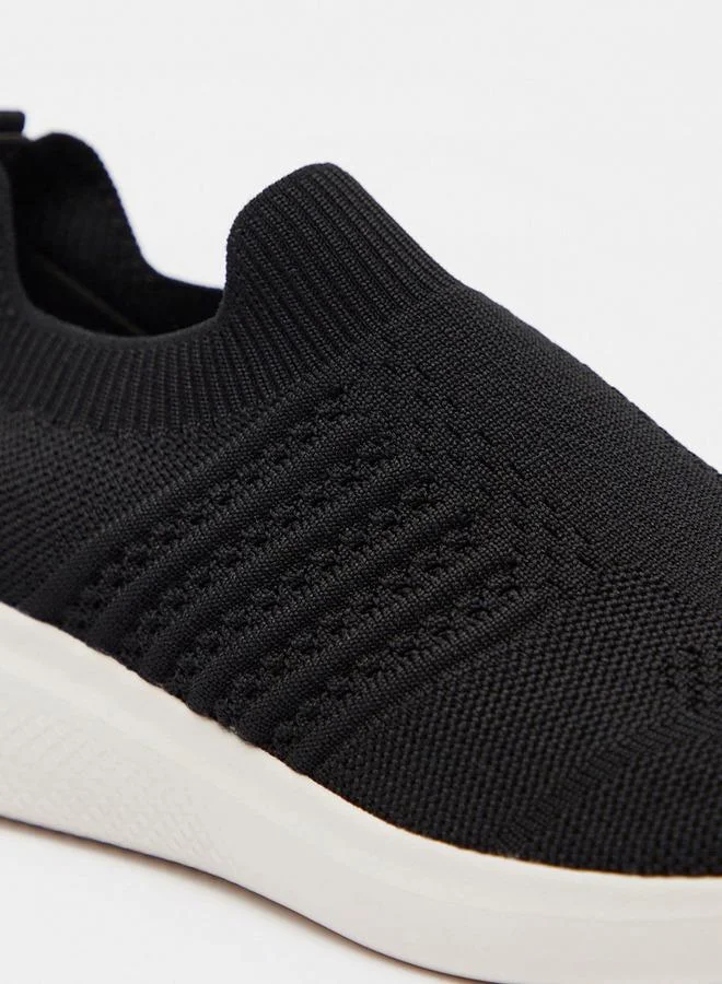 Dash Black Women Textured Slip On Sports Shoes for Women | Best Price UAE