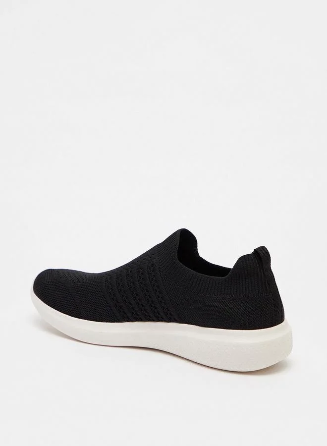 Dash Black Women Textured Slip On Sports Shoes for Women | Best Price UAE