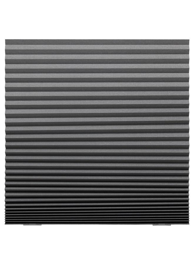erorex Block-out pleated blind, dark grey, 100x190 cm - Image 1