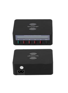 نيبمينينت موزع نقل وشحن سريع مزود بشاشة LCD و6 منافذ USB أسود  - Image 3