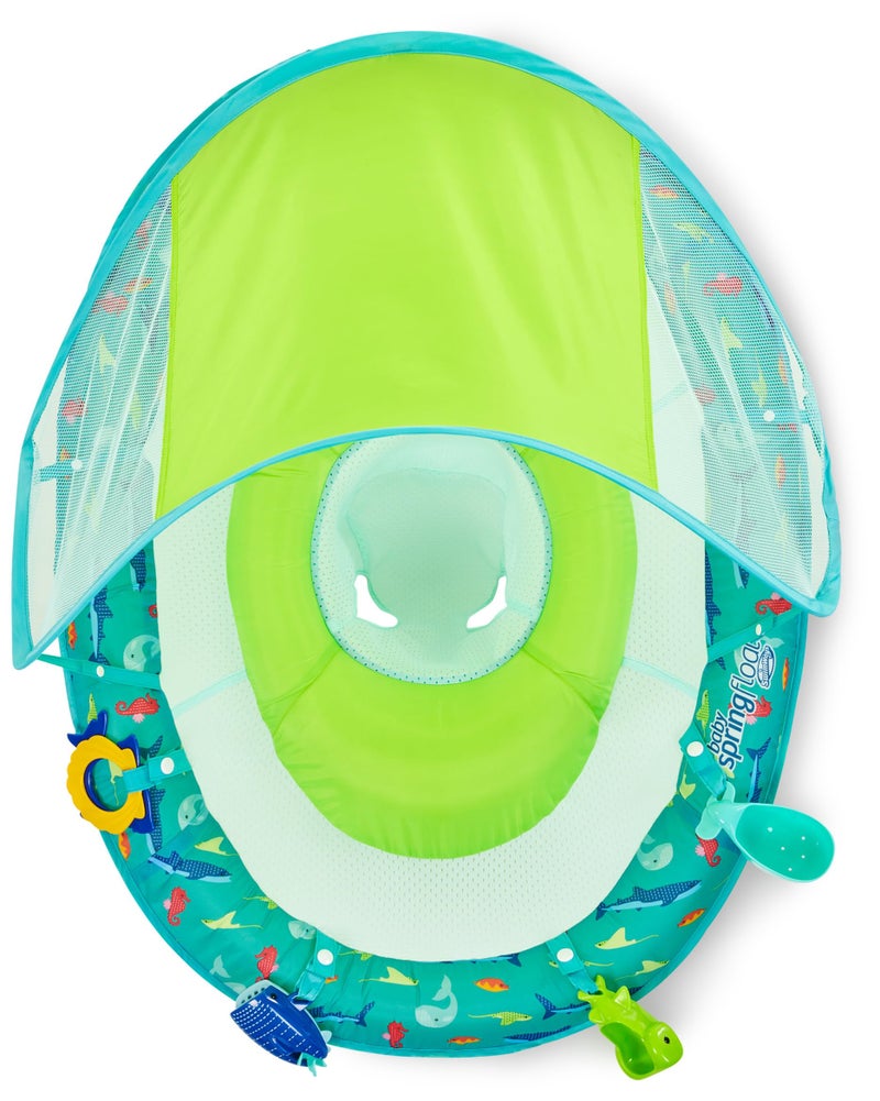 SwimWays عوامة سباحة للأطفال من سويمايز، عوامة مسبح للأطفال مع مظلة وحماية من الأشعة فوق البنفسجية، ملحقات مسبح للأطفال من 9-24 شهرًا - Image 3