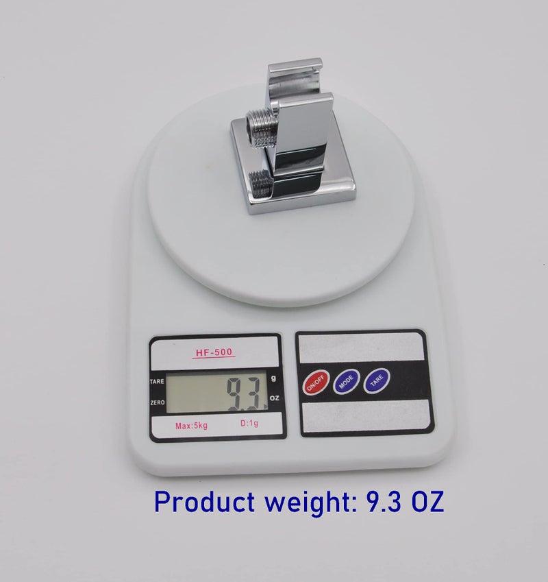 AQUAIAW All Aquaiaw Water Supply Elbows are Without Nipples. Aquaiaw Wall Supply Elbow with Flange. Tapered 1/2 NPT Female Inlet, Brass Wall Union with Handshower Holder, Square, Polished Chrome, G1/2 Outlet - Image 4
