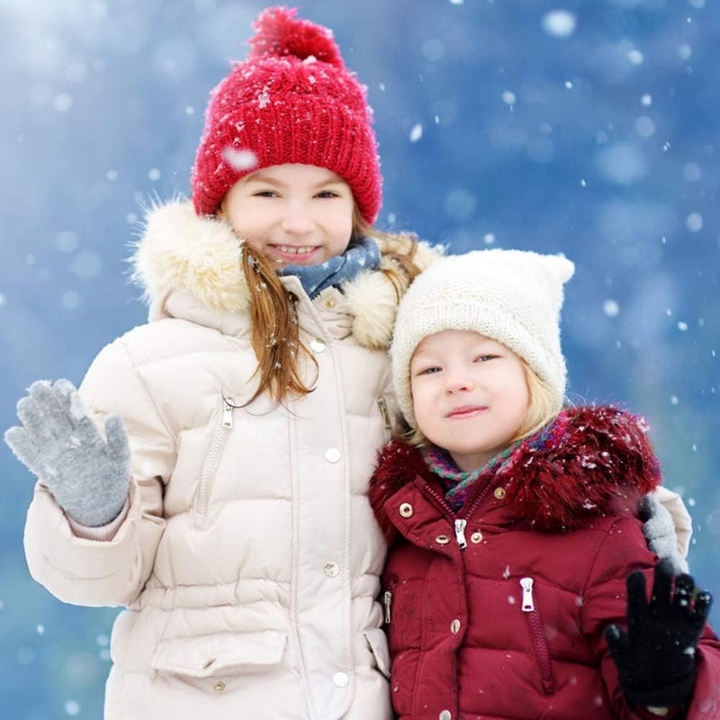 ONESING 3-24 Pairs Winter Knit Gloves for Kids - White Finger Gloves for Boys and Girls - Image 4