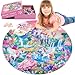 Civaner 70 Pieces Floor Puzzles Round Large Puzzles for Kids Ages 35 58 Jumbo Jigsaw Puzzle Educational Gifts for Toddlers Girls Boys Baby Shower Holiday BirthdayUnicorn - Image 2