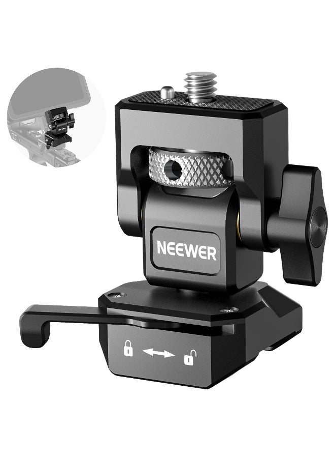 NEEWER Camera Monitor Mount with NATO Clamp, 5"–7" Field Monitor Holder with 1/4" Anti-Twist Screw, 180° Tilt & 360° Swivel, CNC Aluminum Monitor Bracket for SmallRig Cage, Top Handle, Rig - Image 1