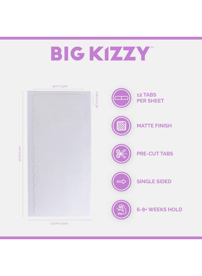 بيج كيزي شريط لاصق بديل فائق الجودة أحادي الجانب من Big Kizzy لوصلات الشعر - يدوم من 6 إلى 8 أسابيع أو أكثر - ثبات قوي وخالٍ من البقايا - شريط لاصق أحادي الجانب لوصلات الشعر - 48 قرصًا - Image 2