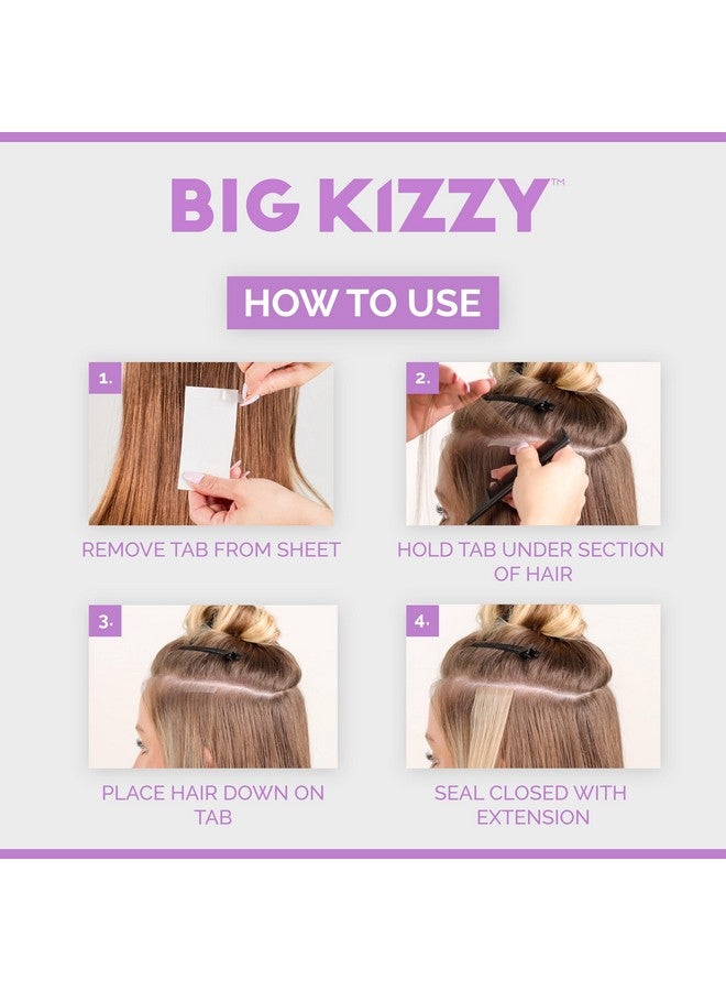 بيج كيزي شريط لاصق بديل فائق الجودة أحادي الجانب من Big Kizzy لوصلات الشعر - يدوم من 6 إلى 8 أسابيع أو أكثر - ثبات قوي وخالٍ من البقايا - شريط لاصق أحادي الجانب لوصلات الشعر - 48 قرصًا - Image 4