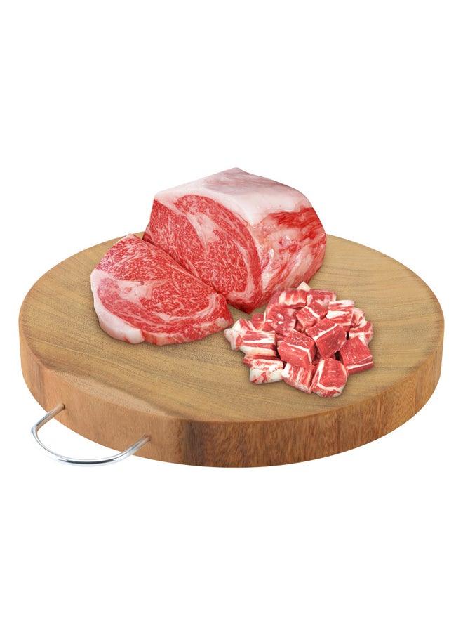 AL SANIDI ALSANIDI, Meat cutting board, Fruit and Vegetables cutting board, Beige Dark, Size 30 Cm  - Image 2