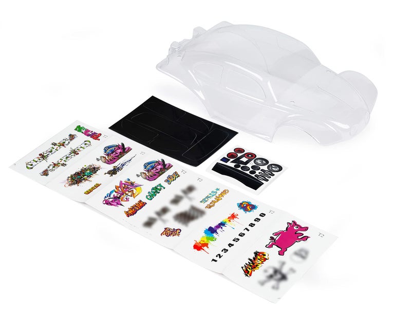 SummitLink Custom Body Clear Unpainted with Stickers Compatible for 1/10 Scale RC Car or Truck (Truck not Included) STB-C-01 - Image 2