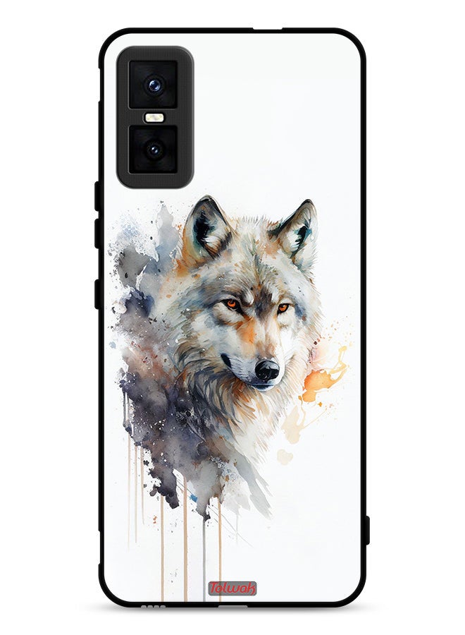 Tolwak Infinix GT 30 Pro Protective Case Cover Wolf Abstract Art - Image 1
