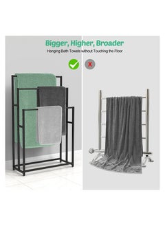 Royal Polar ROYALPOLAR 3 Tiers Free Standing Towel Rack Floor Bath Towel Holder Stand Bathroom Accessories Organizer for Bath Storage  Hand Towels Wash clothes  - Image 5