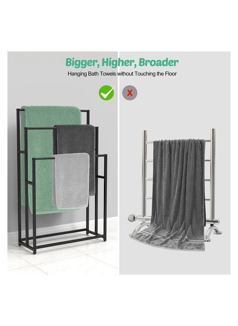 Royal Polar ROYALPOLAR 3 Tiers Free Standing Towel Rack Floor Bath Towel Holder Stand Bathroom Accessories Organizer for Bath Storage  Hand Towels Wash clothes  - Image 5