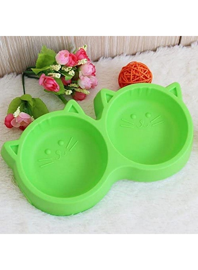 وعاء مزدوج بلاستيكي 2 في 1 لتغذية الحيوانات الأليفة - وعاء مضاد للانزلاق وغير سام، وعاء طعام وماء للكلاب والقطط - عبوة من قطعة واحدة - Image 2