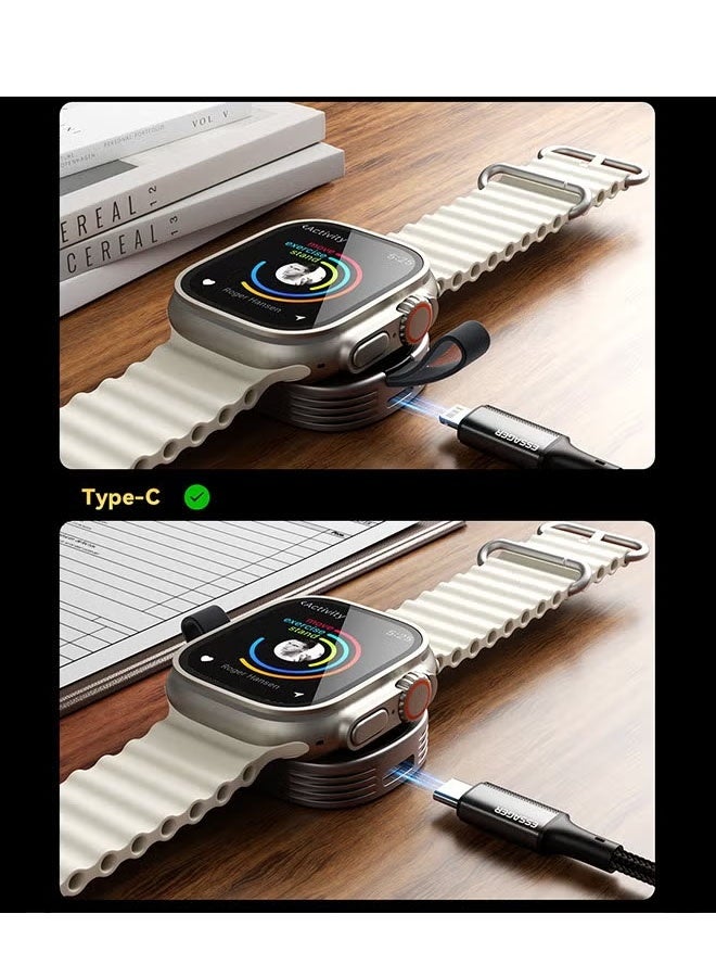 متوافق مع شاحن IWatch Alloy اللاسلكي المغناطيسي، شاحن Apple Watch للشحن اللاسلكي للساعات. - Image 5
