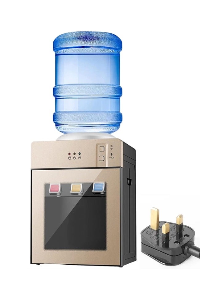 Beauenty Countertop Water Dispenser， Holds 3 Or 5 Gallon Jug, Top Loading Water Cooler,3 Temperature Settings Water Cold Hot Water Dispenser, Suitable For Home,Office,Dorm Bedside Use（Golden） - Image 1