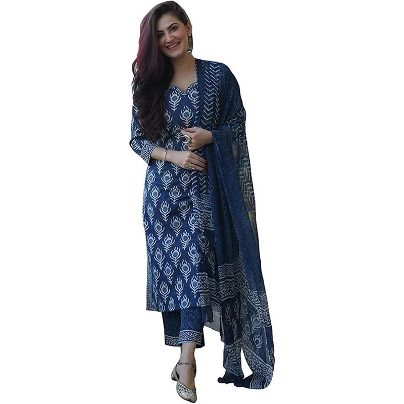 Women Bulgeriya-GO Kurta with Pant Dupatta pack of 1 - Image 1