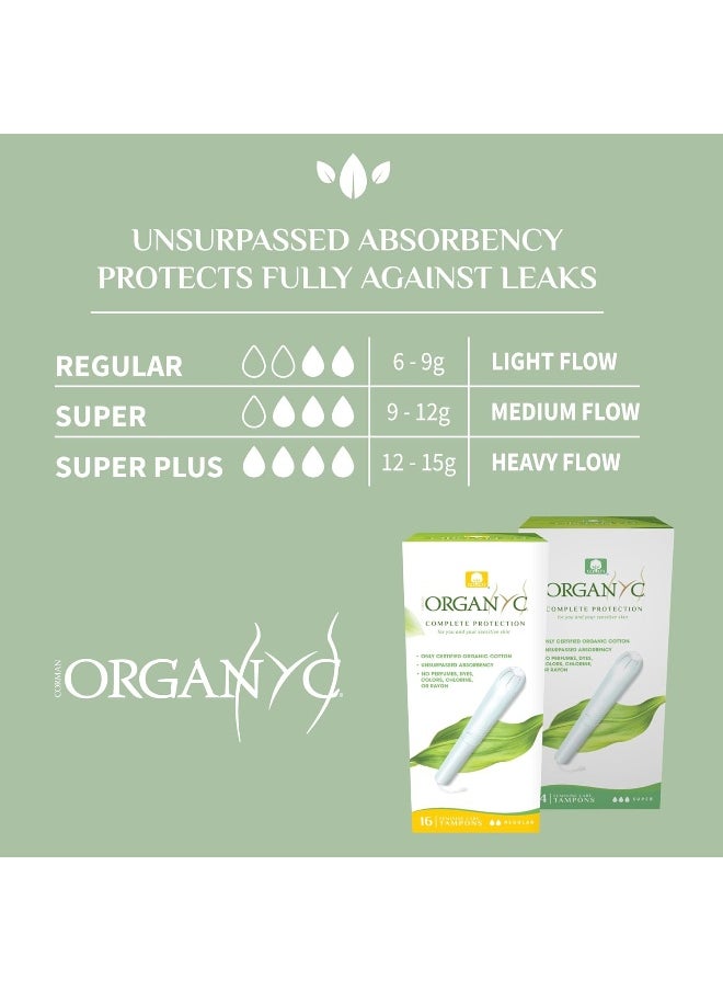 ORGANYC - Organyc Super Applicator Tampons - Image 1