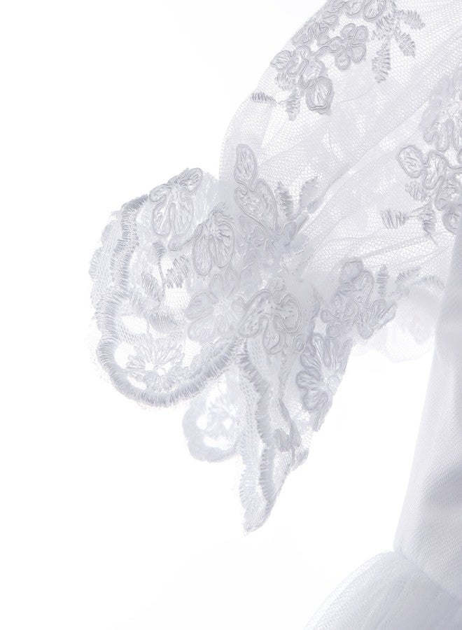 NIMBLE Baby Girls Baptism Delicate Embroideried Gown with Bonnet for 0-12 Months - Image 4