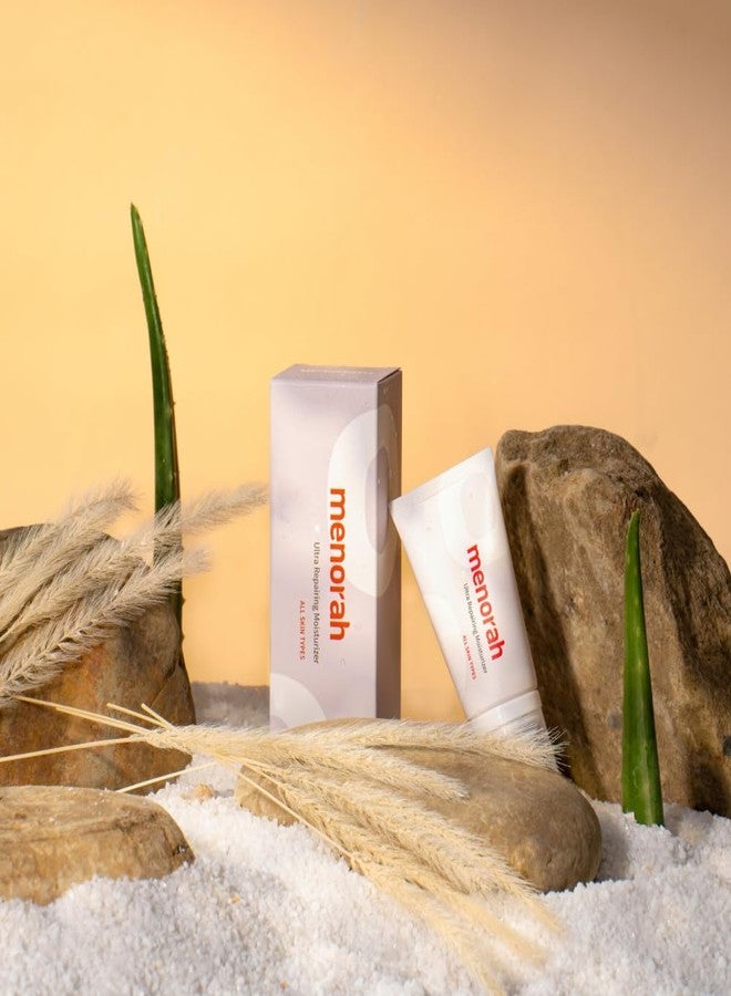 MENORAH كريم مينورا ألترا المرطب والمُرمِّم - كريم للتحكم في التجاعيد وشد البشرة مع فيتامين هـ، والصبار، والنياسيناميد، وزيت بذور زهرة المروج، يعزز مرونة البشرة، ترطيب خفيف الوزن للنساء والرجال، 50 مل - Image 3