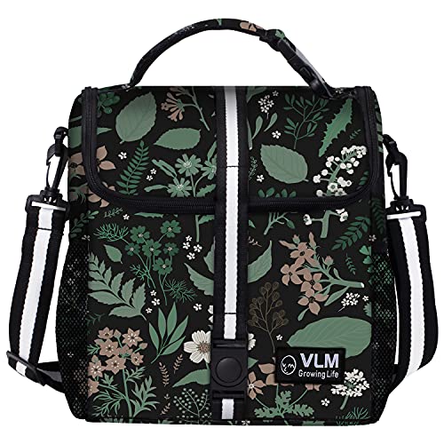 VLM Lunch Box for Women, Insulated Lunch Bag Women with Adjustable Shoulder Strap, Cute Lunch Tote Bag for Work,Picnic,Camping Big Size - Image 1