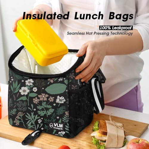 VLM Lunch Box for Women, Insulated Lunch Bag Women with Adjustable Shoulder Strap, Cute Lunch Tote Bag for Work,Picnic,Camping Big Size - Image 3